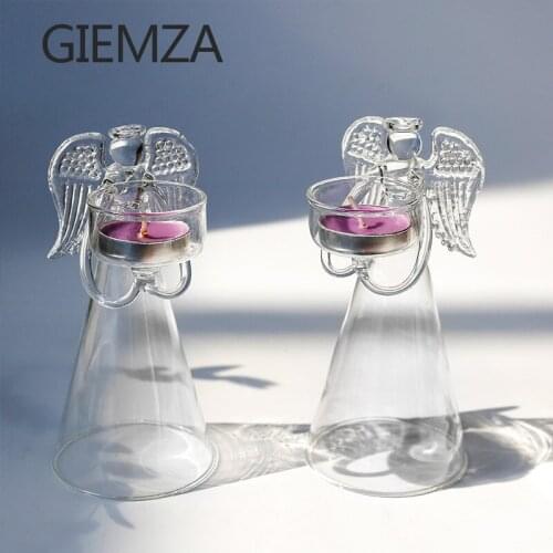 GIEMZA Decorative Glass Candlesticks