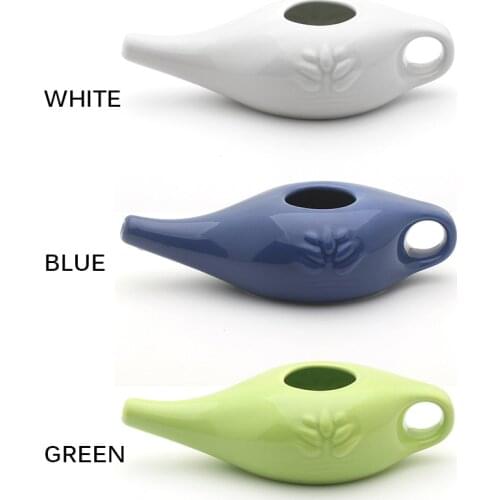 Allergy Nose Cleaning Equipment Portable Pot Neti Nose Wash Ceramic Neti Pot Nose Washing Kit For Outdoor Hiking Sinus Rhinitis