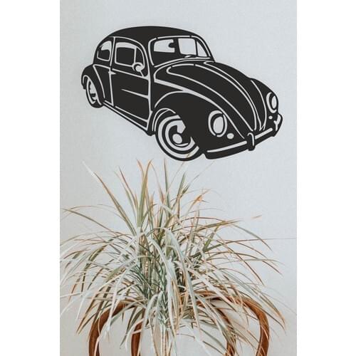 Unt Wolksvagen Beetle Classic Car Wall Decor-Ornament, Wooden Decorative Painting