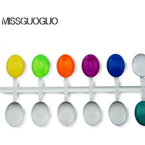MISSGUOGUO Polish Color Chart Board Nail Polish Display for Nail Art Decorations Practice Beauty Nails Tool 24pcs/set