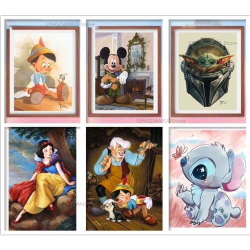 5d Diy Full Drill Diamond Painting Disney Pinocchio Cartoons Cartoon Diamond Mosaic Embroidery Cross Stitch Kits Home Decor Gift