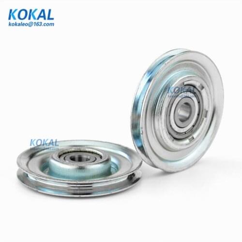 [U1067-8.5J] 1PCS high loading V/U steel U groove type electric lift wire track guide rail chrome steel bearing wheel 1067UV