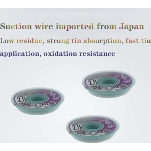 The Newest CP-2015 soldering wire Solder Wick Remover Desoldering Wire Desoldering Braid BGA Soldering Suction wire 10pcs/lot