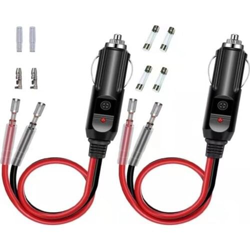 NEW American Cigarette Lighter With Light Plug Extension Cord Car Power Cord Bullet Terminal Cord LED Indicator