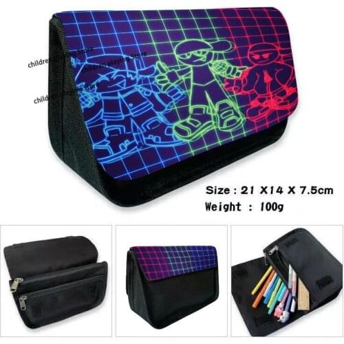 Friday Night Funkin Pencil Case Large Capacity Pencil Bags Childrens Stationery Storage Box Cartoon 3d Printing School Supplies