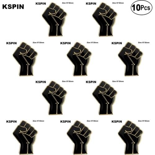 Raised Fist of Solidarity Enamel pin Red Black brooch Bag Hat Clothes Lapel Pin Badge Black Lives Matter Jewelry Gift