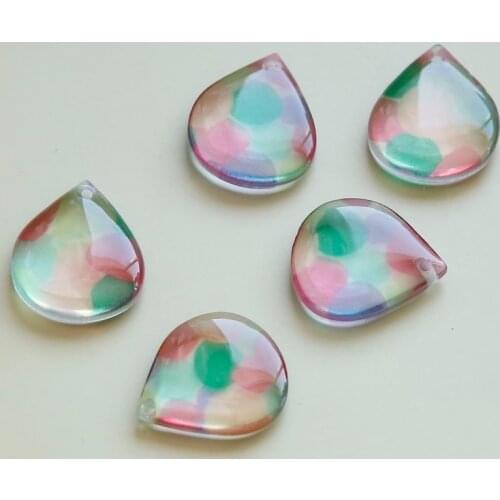 Light watercolor sensation, fat and fat, dripping glue sealed pendant, Japanese hand-made earrings, DIY accessories materials