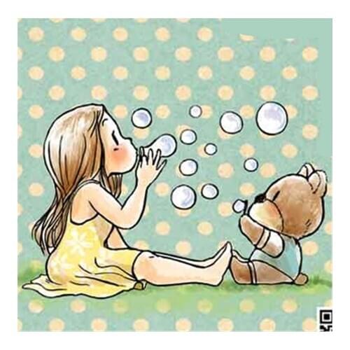 Girl Transparent Clear pattern Stamps for DIY Scrapbooking/Card Making/Kids Christmas Fun Decoration Suppliestampons