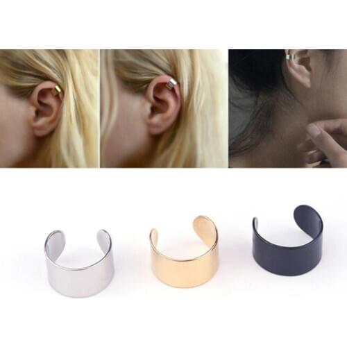 Stainless Steel Earrings Non-Piercing Ear Bone Clip On Earring for Women Fake Ear Cuff Helix Tragus Piercing Jewelry
