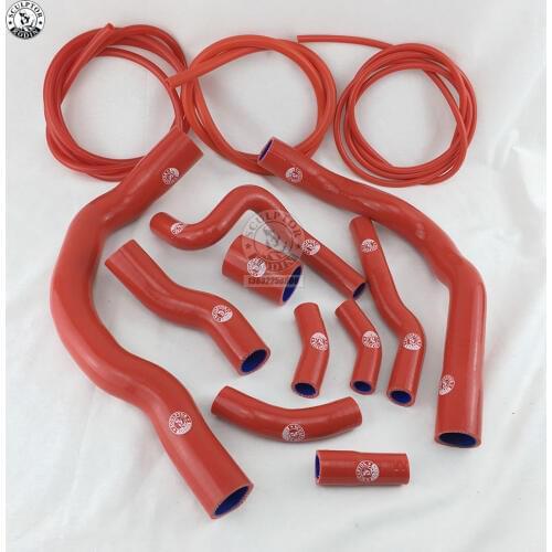 Silicone Radiator Heater Hose Fit + Vacuum Hose Kit FOR BMW MINI COOPER S R52 R53 01-06 (13Pcs)Red/Blue/Black