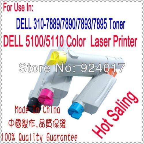 Toner Cartridge For Dell 5100 5100CN Color Printer,For Dell 310-5807 310-5808 310-5809 310-5810 Refill Toner Cartridge Machine