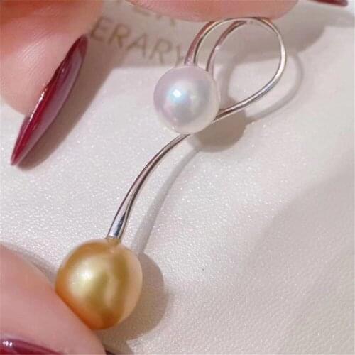 S925 Sterling Silver Screw Eye Pin Bail Top Drilled Beads End Cap For DIY Pearl Charm Pendant Connectors Jewelry Making