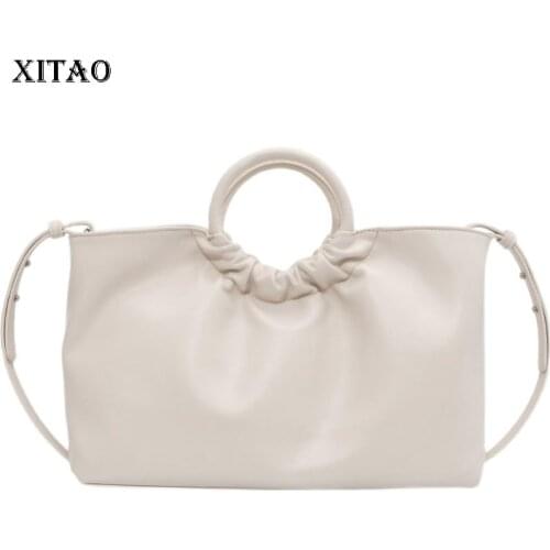 XITAO High-end Western Style Shoulder Handbag Women Fashion New Patchwork Small Fresh Elegant 2021 Autumn Minority Bag WMD2551