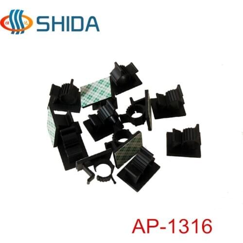 Hot Sale 50pcs Black and White 3M Adhesive Backed Nylon Plastic Adjustable Cable Clips Clamps for Wire Ties Fix Holder Clips