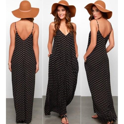 NEW Sexy Woman Summer Off Shoulder BOHO Long Maxi Holiday Party Eevening Beach Sun Dress Plaid Black V Neck Dress Size S-XL