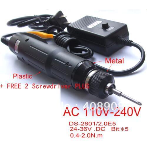 1 Sets AC 110V or 220V Electric Screwdriver Tool + FREE 2 pcs common Screwdriver PLUG