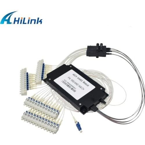 1pair 2 sets) ABS Box 40CH AAWG DWDM Module,Single/duplex Fiber C17-C61 LC/UPC 0.8nm wavelength spacing , 0.9mm loose tube