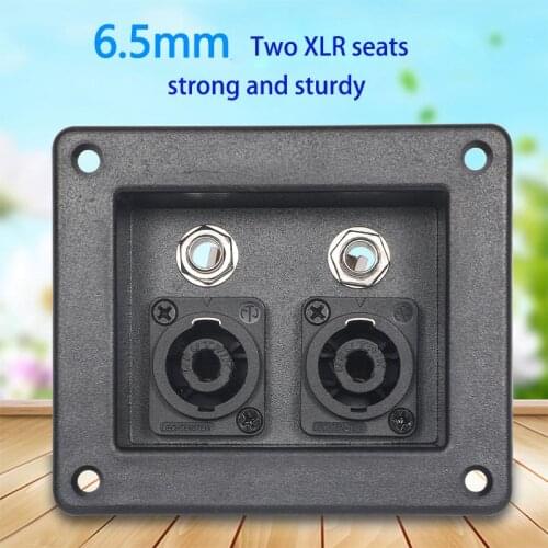 2 pcs Speaker Junction Box Audio Speaker Accessories 6.5mm Two XLR Seats Double Euro Four Core Hole