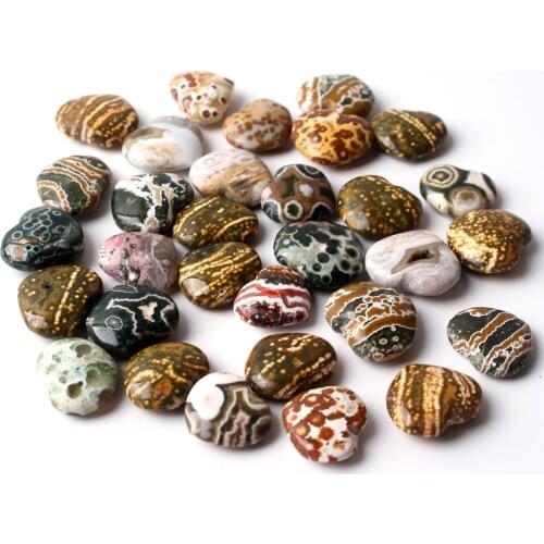 20-30mm Ocean Jasper Love Heart Shaped Crystal Pendant Jewelry Reiki Healing