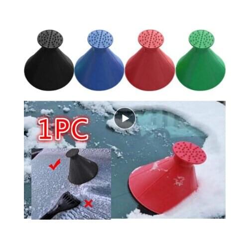 2021 New Winter Auto Car Magic Window Windshield Ice Scraper Shaped Funnel Snow Remover Deicer Cone Tool Scraping