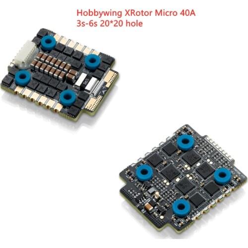 20x20mm Hobbywing XRotor Micro 40A 3S-6S BLheli_32 Dshot1200 Ready 4in1 Brushless ESC for RC Drone FPV Racing freestyle