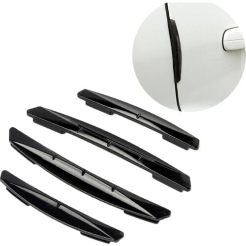 4 X Black Car Door Edge Scratch Anti-collision Protector Guard Strip Universal