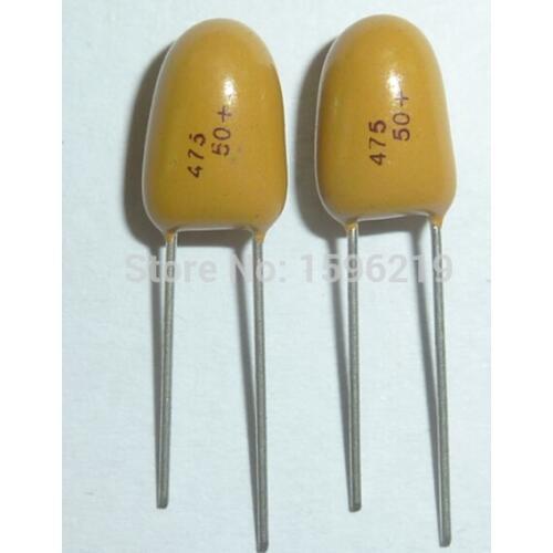 50pcs Tantalum capacitor 4.7uF 50V 475 Brand New 50V4.7uF DIP Radial