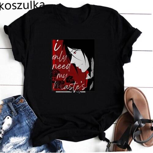 Manga Black Butler Printed Tshirt Man Women Summer tshirt Anime Sebastian Graphic TShirt Koroshitsuji Sebastian Harajuku T-Shirt