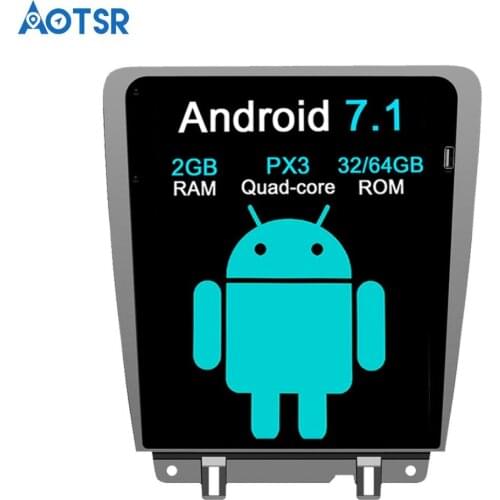 Aotsr Android 7.1 Tesla style Car No DVD Player GPS Navigation For Ford Mustang 2010-2014 headunit multimedia radio record
