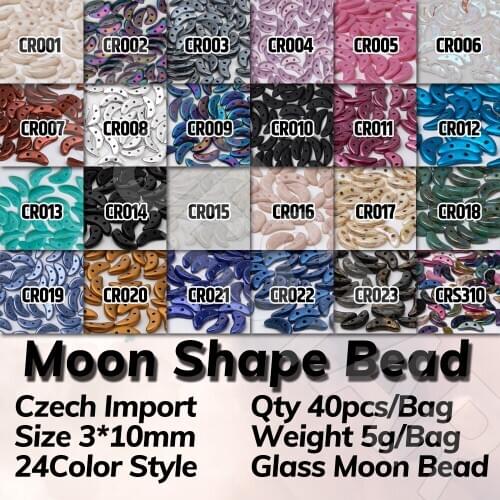 BLUESTAR Antique Moon Spacer Beads for Jewelry Handmade Accessories Making Bracelet Loose Beads DIY Jewelry