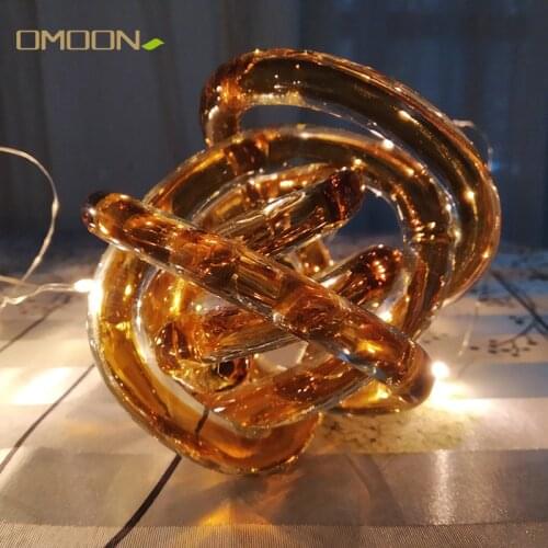 Crystal glass ball figurines Home Decor modern Ornament Favor Gift Glass handcrafted room Decoration Office christmas decor