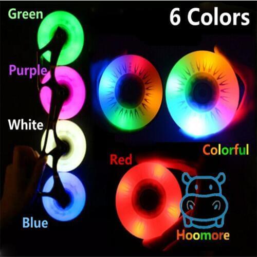 Kids Inline Skates Wheel 90A 64mm 68mm 70mm LED Flash Shine Skating wheel, 8mm 6mm Magnet Core Sleeve Spacer Roller Rodas Patins