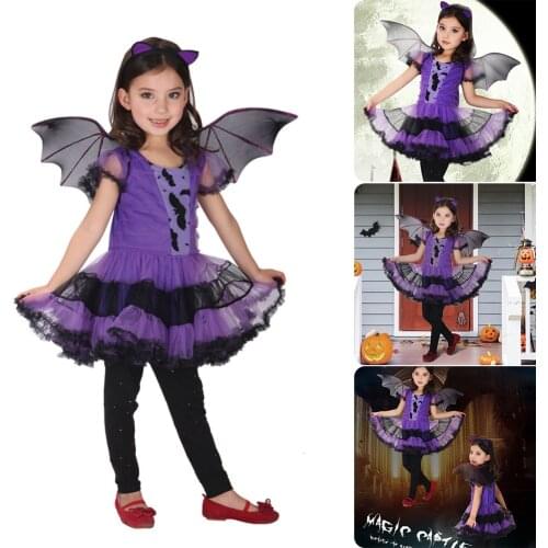 Halloween costume for kids baby girls children vampire witch costume girl cosplay Carnival Party princess fancy dress up clothes