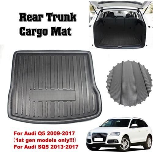 Rear Trunk Matt Tray Boot Liner Cargo Mat Pad Floor Carpet Mud Kick for AUDI Q5 SQ5 2008-2017 2010 2011 2012 2013 2014 2015 2016