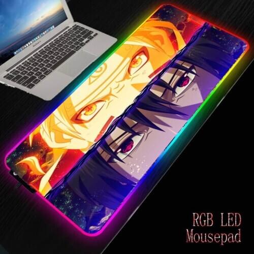 Japan Anime Cartoons RGB Mouse Pad Large Mouse Mat Big Computer Mousepad Led Backlight XXL Surface Mause Pad Keyboard Desk Mat