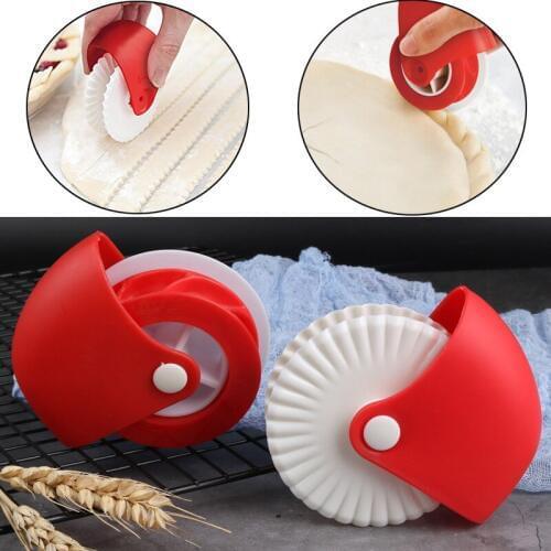 Kitchen Helper DIY Dough Cutting Roller Tools Biscuits Maker Lattice Roller Docker Dough Cutter Tool