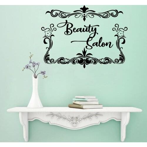 Hot Beauty Salon Pvc Wall Decals Home Decor For Kids Rooms Decoration Background Wall Art Decal Drop Shipping
