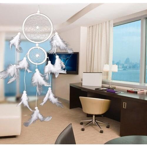 Dream Catcher Room Decor Feather Weaving Catching Up The Dream Angle Dreamcatcher Wind Chimes Indian Style Religious Mascot