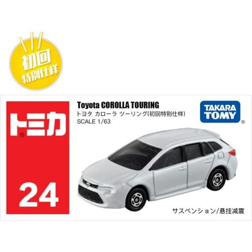 TOMY 1:63 Toyota Carolla Touring NO.24 White Simulation Model Car