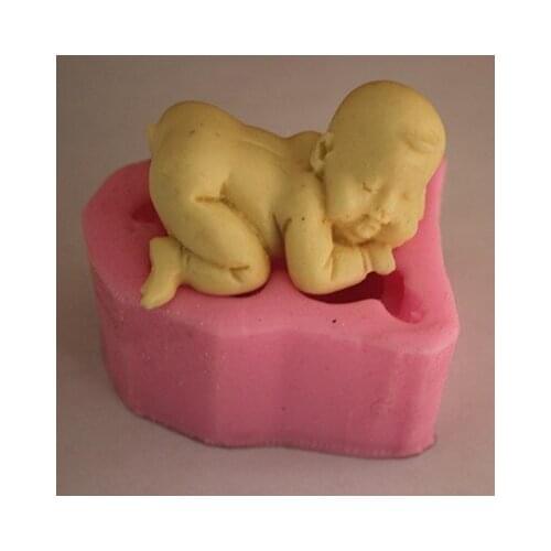 New Baby Lying On Front Craft Art Silicone Soap mold Craft Molds DIY