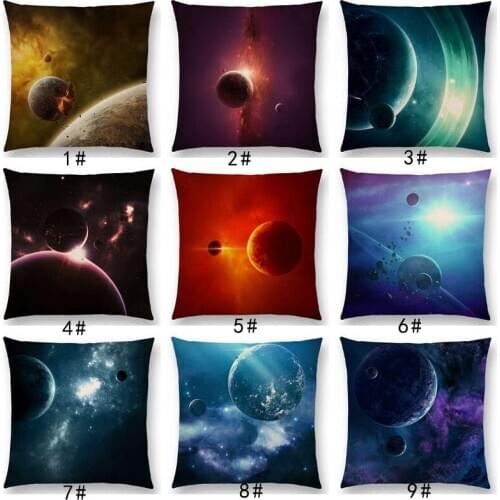 New Mysterious Universe Vast Outer Space Beautiful Planets Amazing Galaxy Dream Stars Cushion Cover Sofa Throw Pillow Case