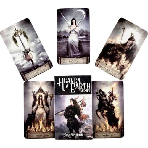 New High Quality Heaven Earth Tarot Cards Fortune Guidance Telling Divination Deck Board Game With PDF Guidebook For Friend Game