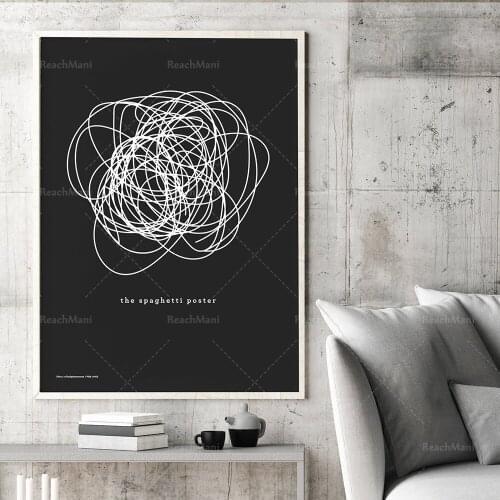 Affiche amusante, Helvetica, typographie, pâtes, drôle, citation, noir et blanc, Art moderne, Art mural, Italie, Architecture, i