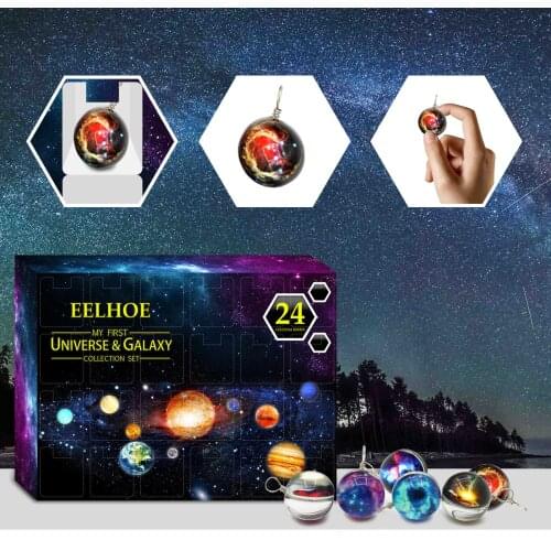 Planet Blind Box Christmas Advent Day Countdown 24 Days Funny Early Education Christmas Pendant Gift Blind Box Toys Child Gifts