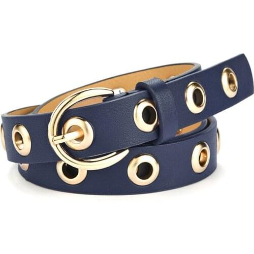 Women Fashion punk style pin buckle belt leather waist strap ladies dress waist seal girdle female jeans trouser Pant waistband