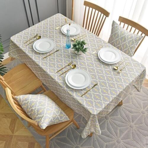 Nordic Cotton Tablecloth Geometric Lantern Flower Table Cover Chair Cushion Thicken Table Cloth Dust - Proof Cover Towe Dukar