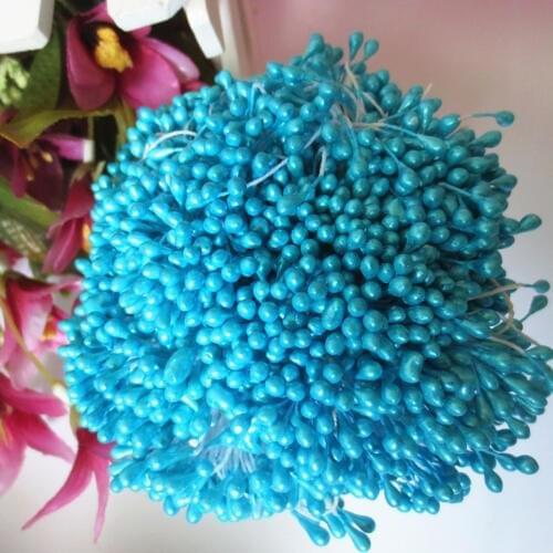 Top 150PCS Artificial Flower Double Heads Stamen Pearlized Craft Cards Cakes Decor Floral for home wedding party decor