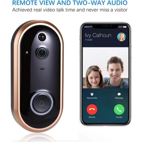 Smart Wifi Doorbell Dingdong Intercom Video Door Eyes Phone Door Bell Camera For Apartments IR Alarm Wireless Security Camera