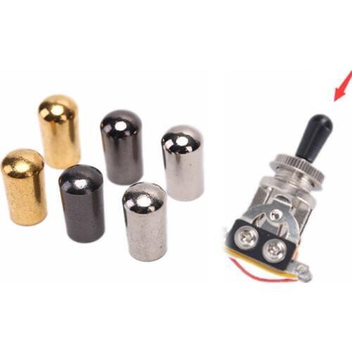 Internal Thread 3.5mm/4mm Brass Electric Guitar Toggle Switches Knobs Tip Cap Button