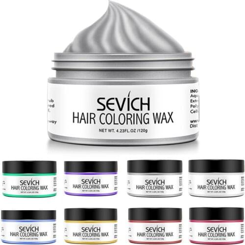 80% Hot Sale 100g gray temporary hair color wax men diy One-time Paste Dye cream hair gel for hair coloring styling silver grey
